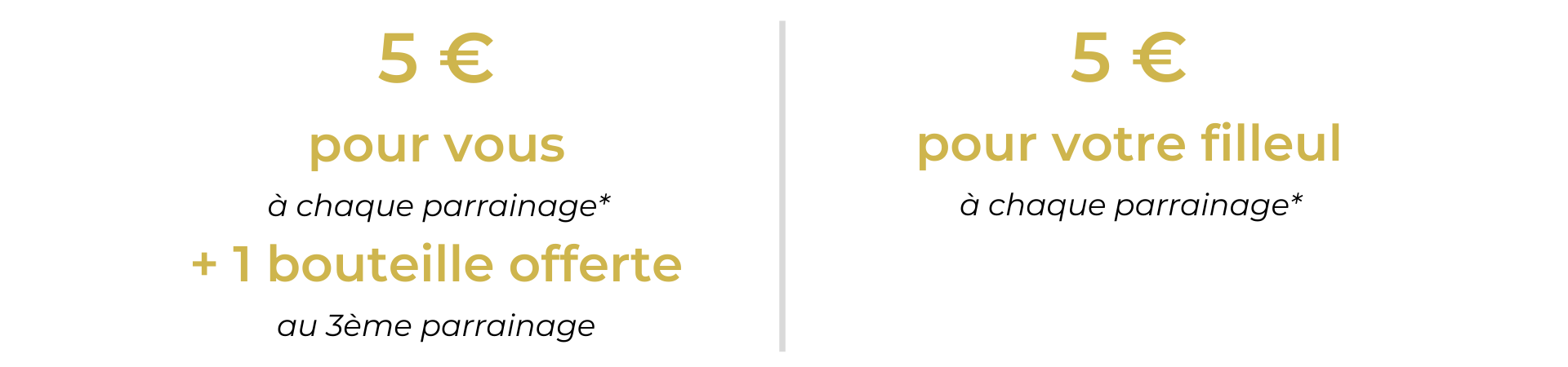 Offre parrainage - D'or et de vin
